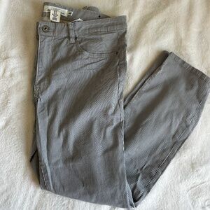 H&M Black and White Pinstripe Straight Leg Pants